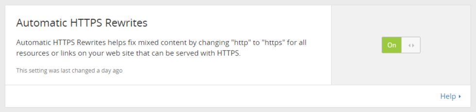 Cloudflare SSL - Automatic HTTPS Rewrites