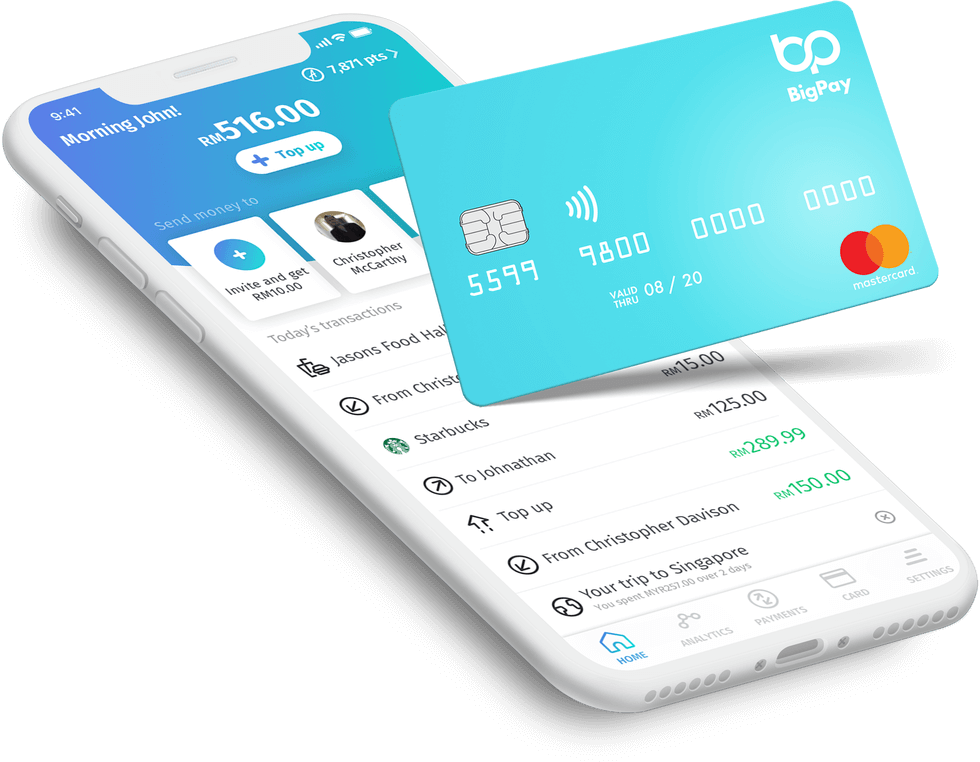 BigPay app dan Kad Debit